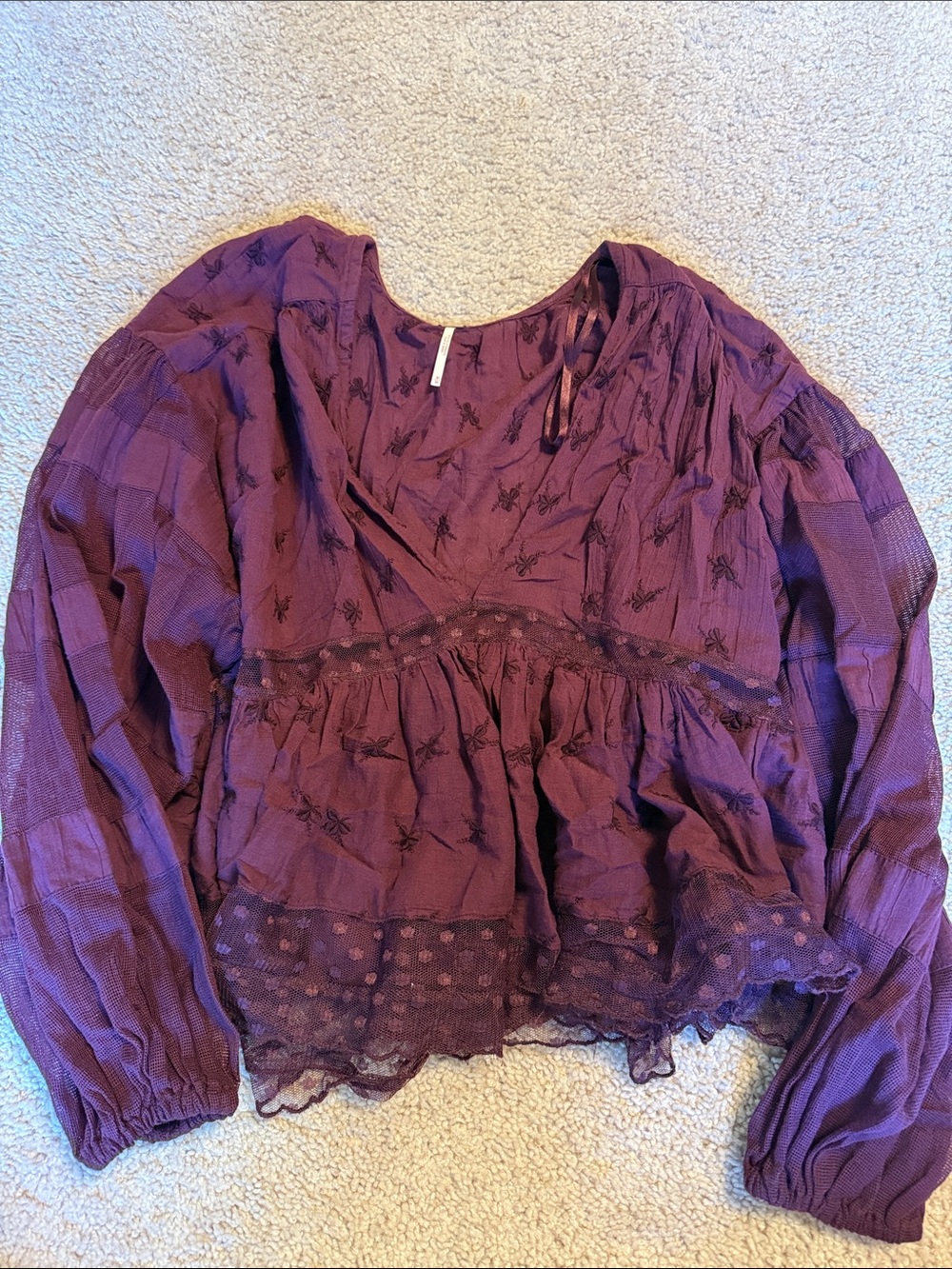 Free People Boho Peasant Blouse